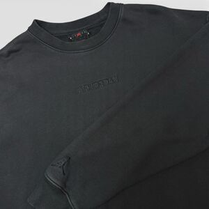 Y2k Air Jordan Embroidered Crewneck Sweatshirt Mens XL Black Pullover Streetwear